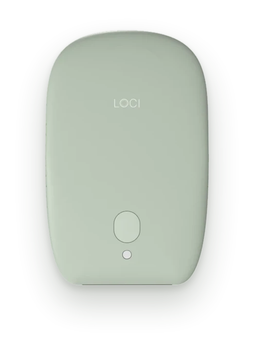 Top view of the Loci handheld scanner